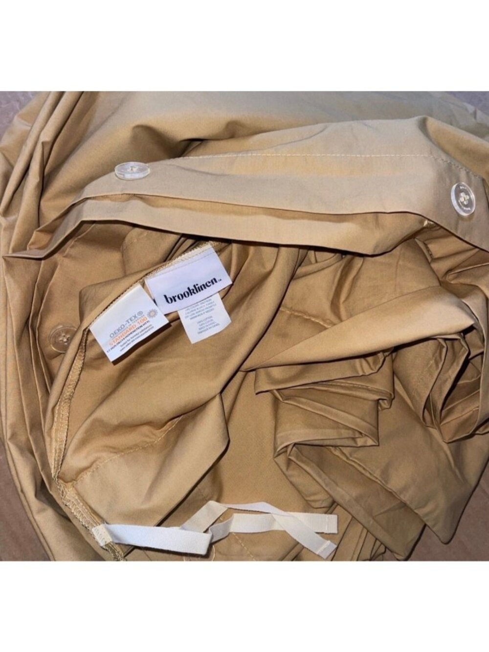 Brooklinen Classic Core Duvet Cover Full or Queen solid toffee blanket cover